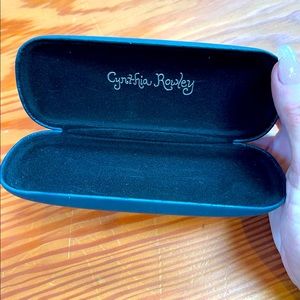 Cynthia Rowley hard shell glasses case strong hinge closure. Unused